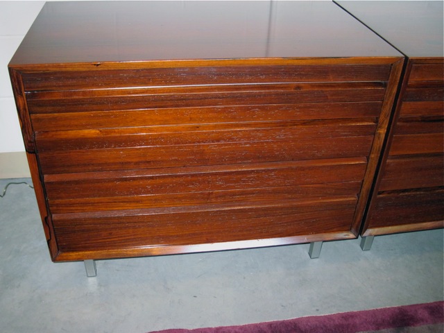 Danish Pair of  Rosewood End Tables/Dressers