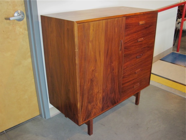Danish Walnut <em>Gentleman's Dresser</em>  Case Piece