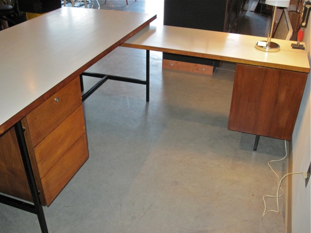 Florence Knoll Executive Desk & Return