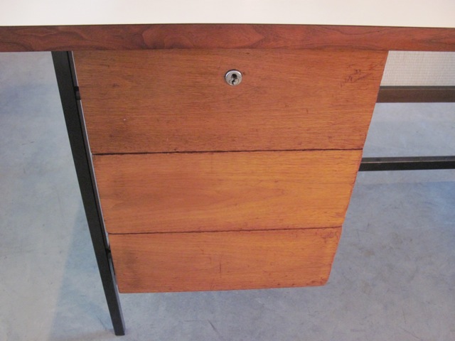 Florence Knoll Executive Desk & Return