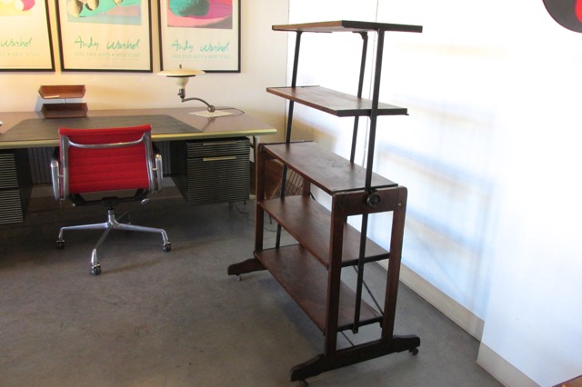 Iron & Oak Book Shelf/Table