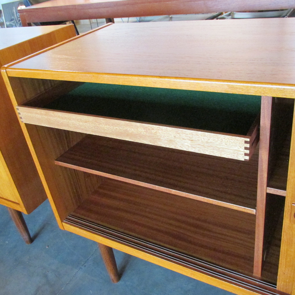 Jydsk Teak Sliding Door Credenza