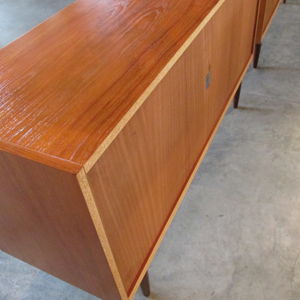 Jydsk Teak Sliding Door Credenza