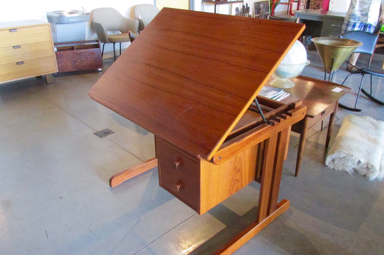 Sigh & Sons Teak Desk/Drafting Table