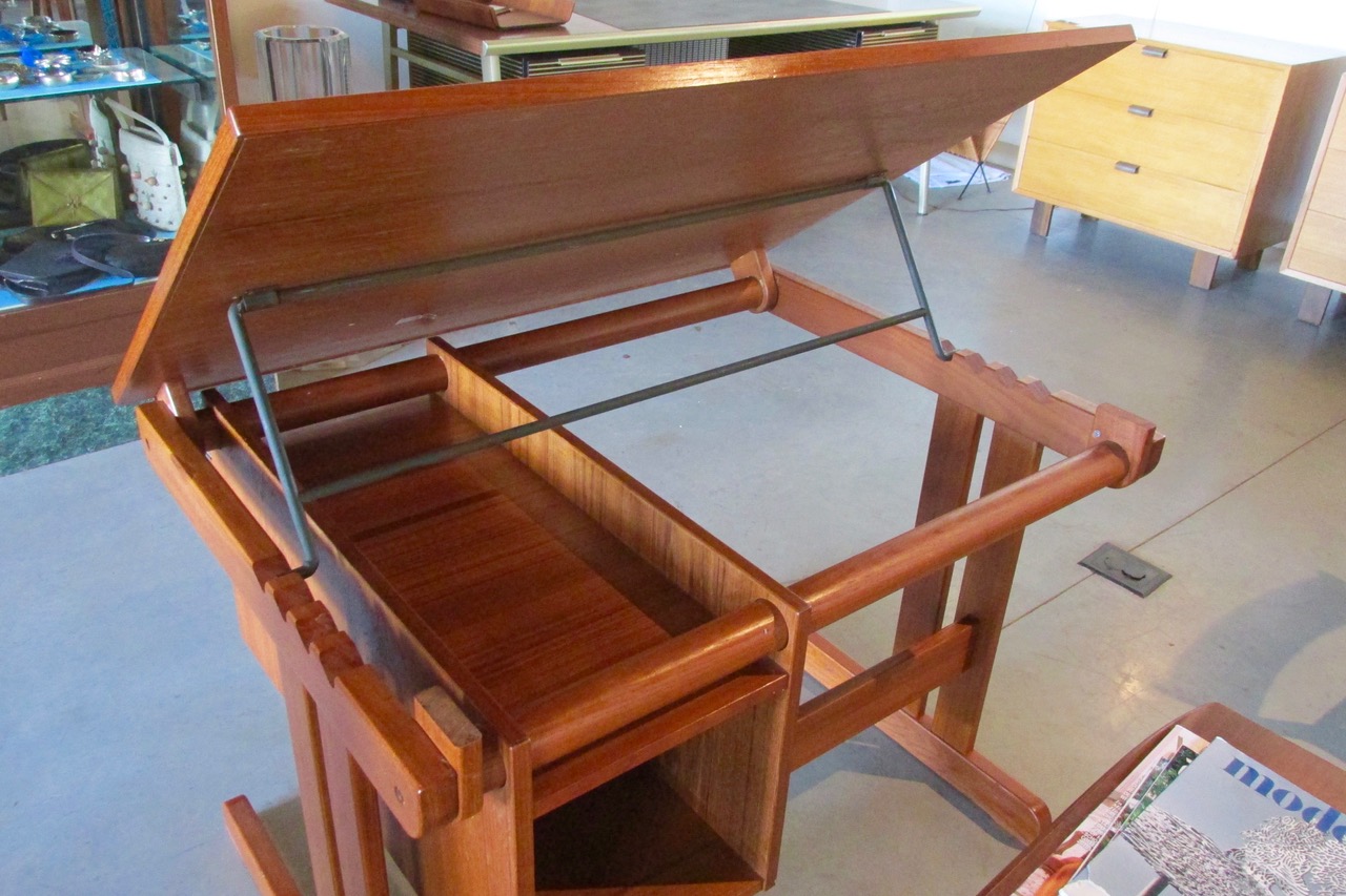 Sigh & Sons Teak Desk/Drafting Table