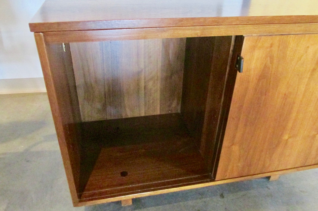 George Nelson Walnut Rare <em>Audio</em> Credenza