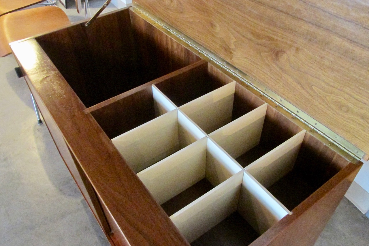 George Nelson Walnut Rare <em>Audio</em> Credenza