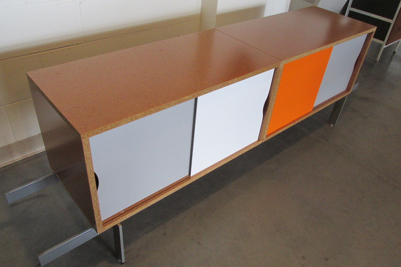 Artisan Multi Color Wood & Steel Credenza