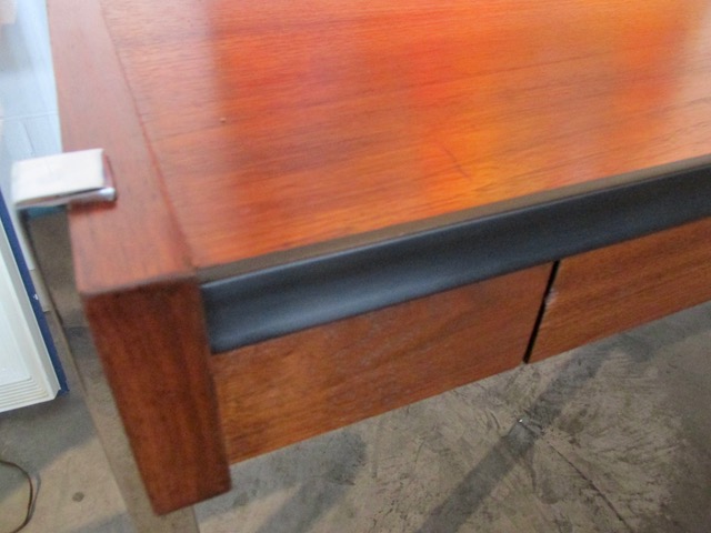 Richard Schultz Chrome & Walnut Executive Desk