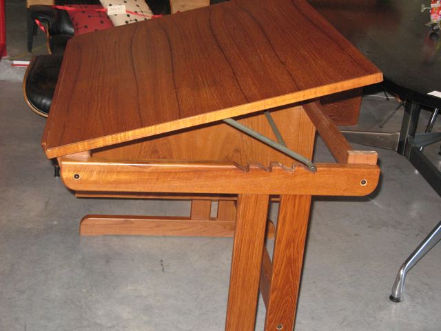 Danish Teak Tilt-Top Desk 