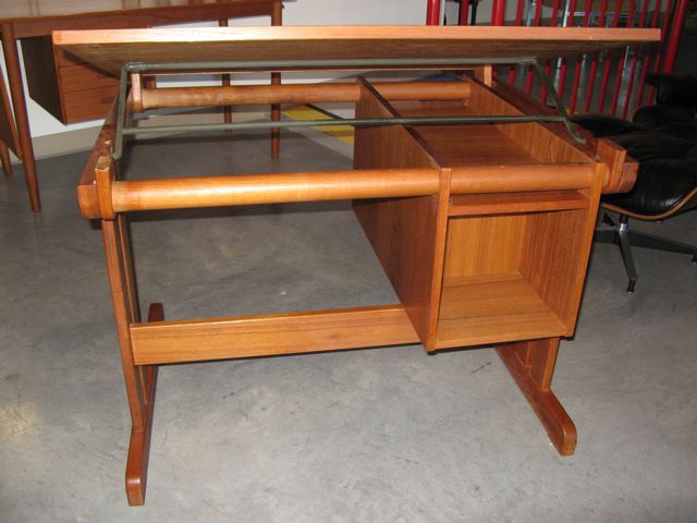 Danish Teak Tilt-Top Desk 