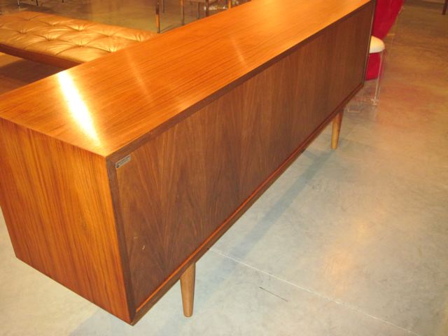 Teak Tambour Door Credenza 