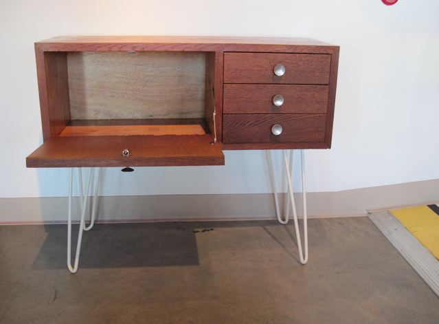 George Nelson Style Oak Credenza