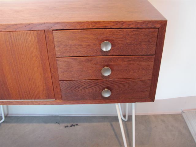 George Nelson Style Oak Credenza