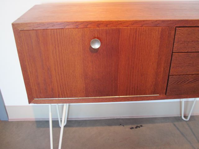 George Nelson Style Oak Credenza