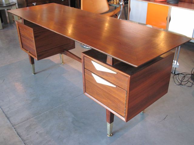 Rosewood & Walnut Executive Desk
