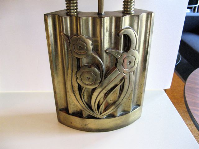 Two Brass Art Deco Table Lamps 