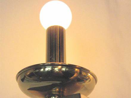 Bronze and Chrome Four Arm Chandelier 