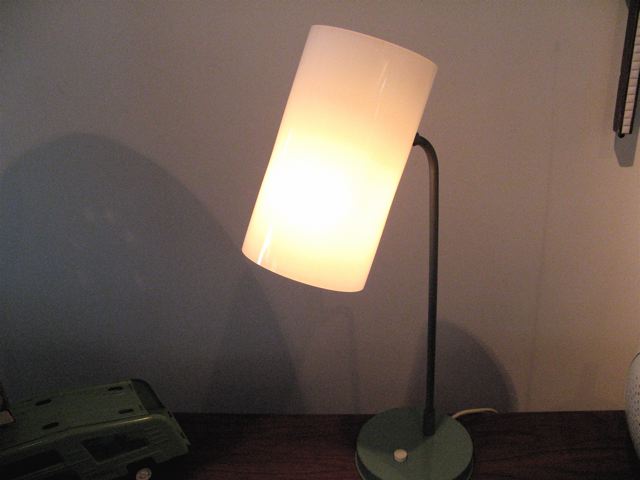 Lightolier Lucite and Metal Table Lamp