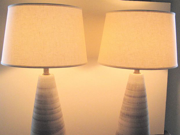 Two Raymor Sgrafitto Table Lamps 