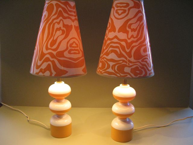 Two Pucci Style Lucite Table Lamps