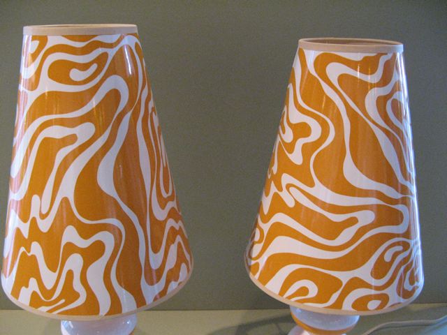 Two Pucci Style Lucite Table Lamps