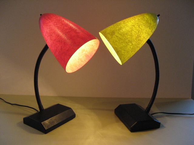 Two Fiberglass Table Lamps 