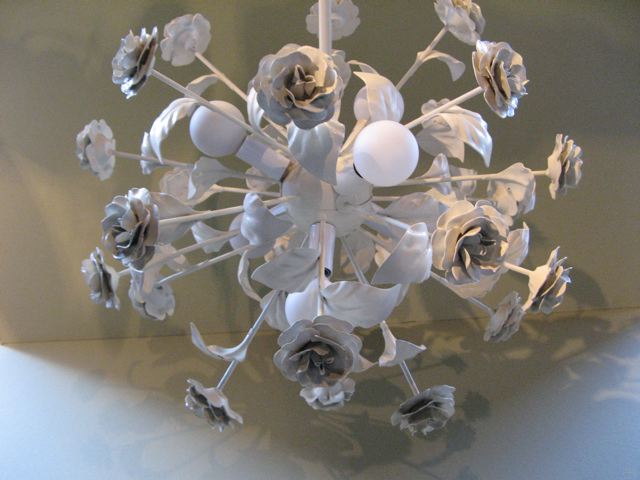Metal Six Light Flower Sputnik Chandelier 