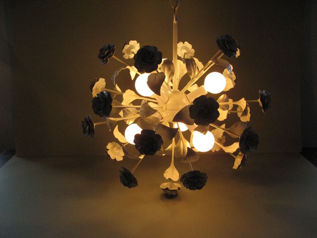 Metal Six Light Flower Sputnik Chandelier 