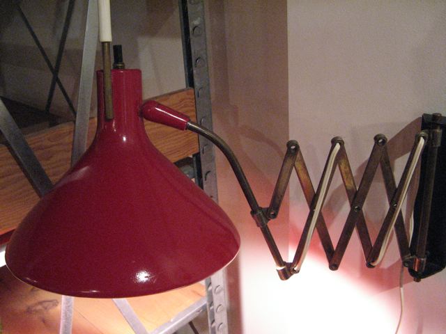 Lightolier Metal Wall Scissor Lamp 