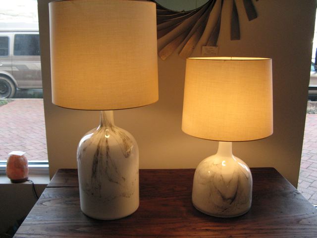 Pair of Holmegaard Encased Glass Table Lamps 