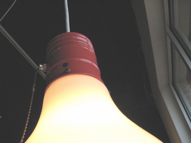 Pair of Monumental Light Bulb Pendants 