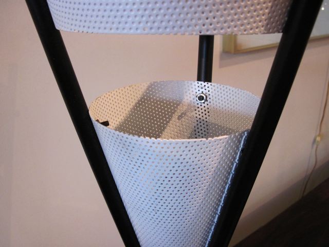 Pair of Gerald Thurston Metal  Tripod Table Lamps 