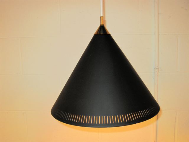 Arne Jacobsen Pair of Black Pendants