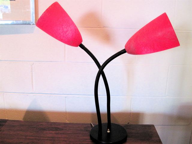Lightolier Two Head Fiberglass Table Lamp
