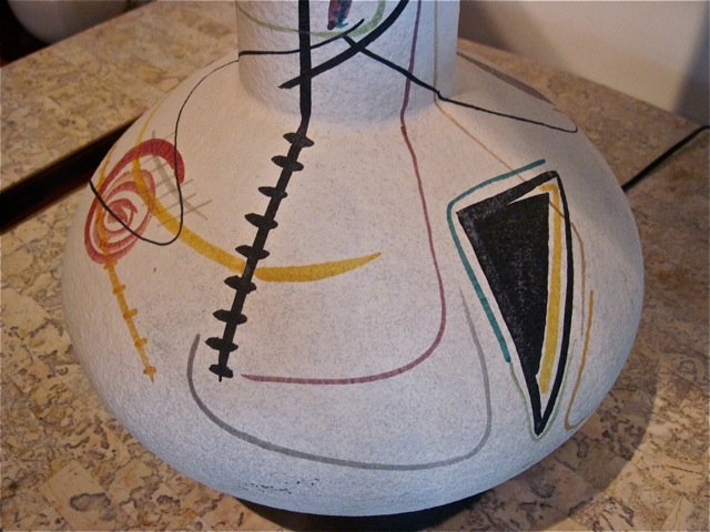Raymor Hand Painted Ceramic Lamp