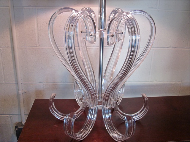 Lucite Pair of Lamps