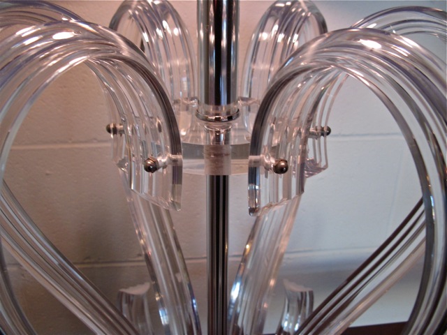 Lucite Pair of Lamps