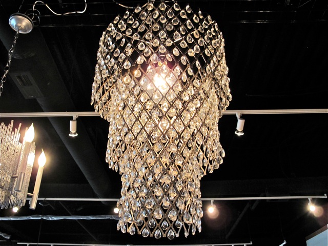 Italian Crystal & Chrome Chandelier