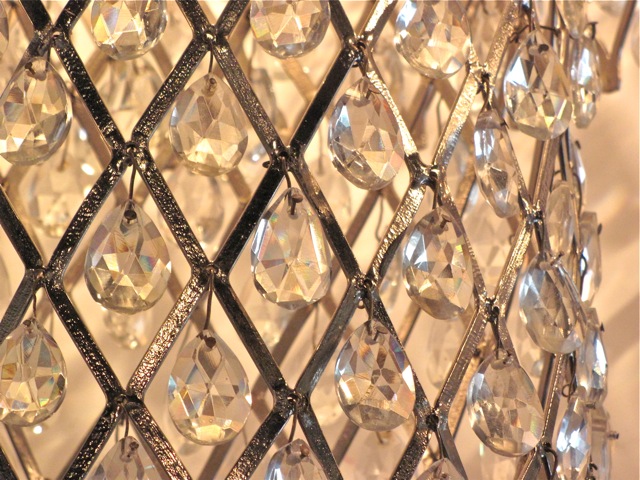 Italian Crystal & Chrome Chandelier