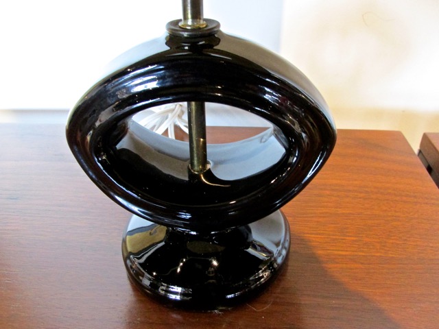 Parchment & Black Ceramic Lamps