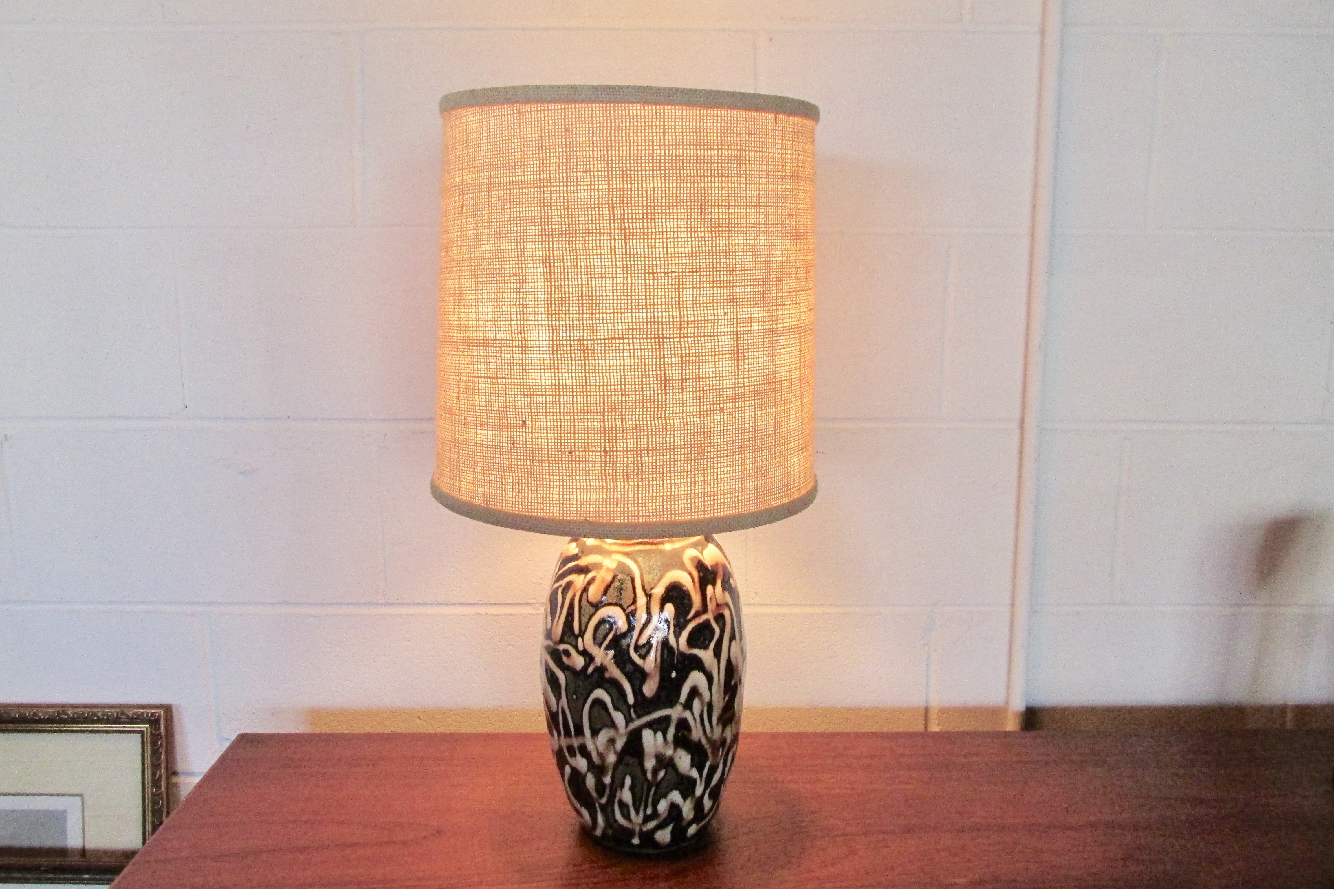 Italian Abstract Ceramic Table Lamp