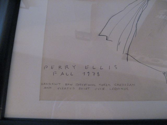 Original Perry Ellis Drawing