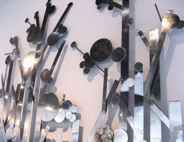 Lollipop Chrome Metal Wall Sculpture