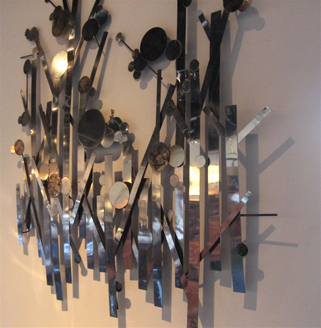 Lollipop Chrome Metal Wall Sculpture