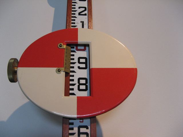 Surveyor's Measuring Stick With Target