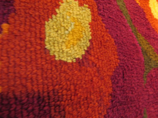 Andy Warhol's Flowers Style Hooked Wall Rug 