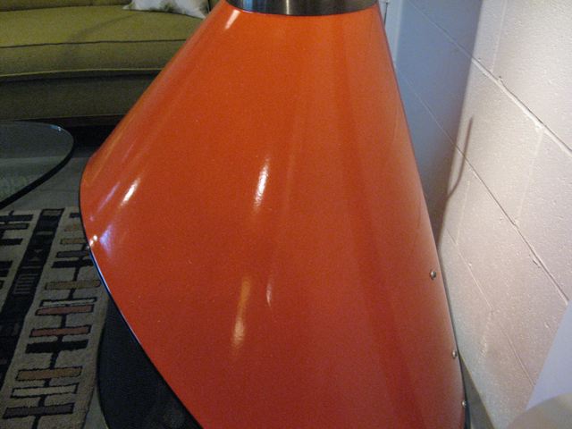 Orange Enamel Steel Fireplace 