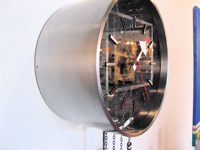 Howard Miller Chrome Wall Clock 