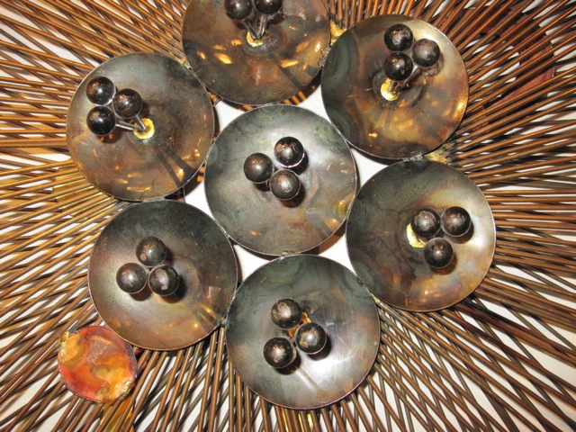 C. Jere Style Sunburst Wall Metal Sculpture